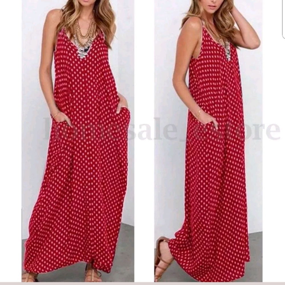 V-Neck Maxi Dress NWT Comfy, Cute &Classy!